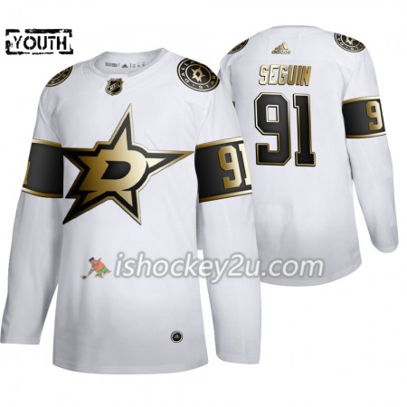 Børn NHL Dallas Stars Trøje Tyler Seguin 91 Adidas 2019-20 Golden Edition Hvid Authentic